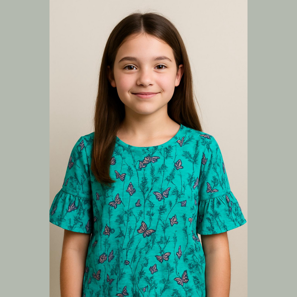 Arizona jean company girls blue top size 18 1/2+ XL